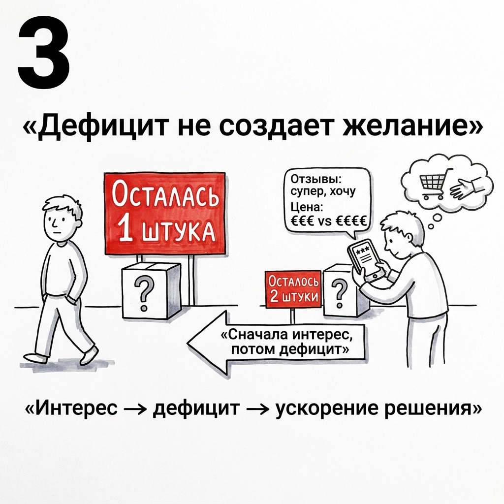дефицит не создает желание