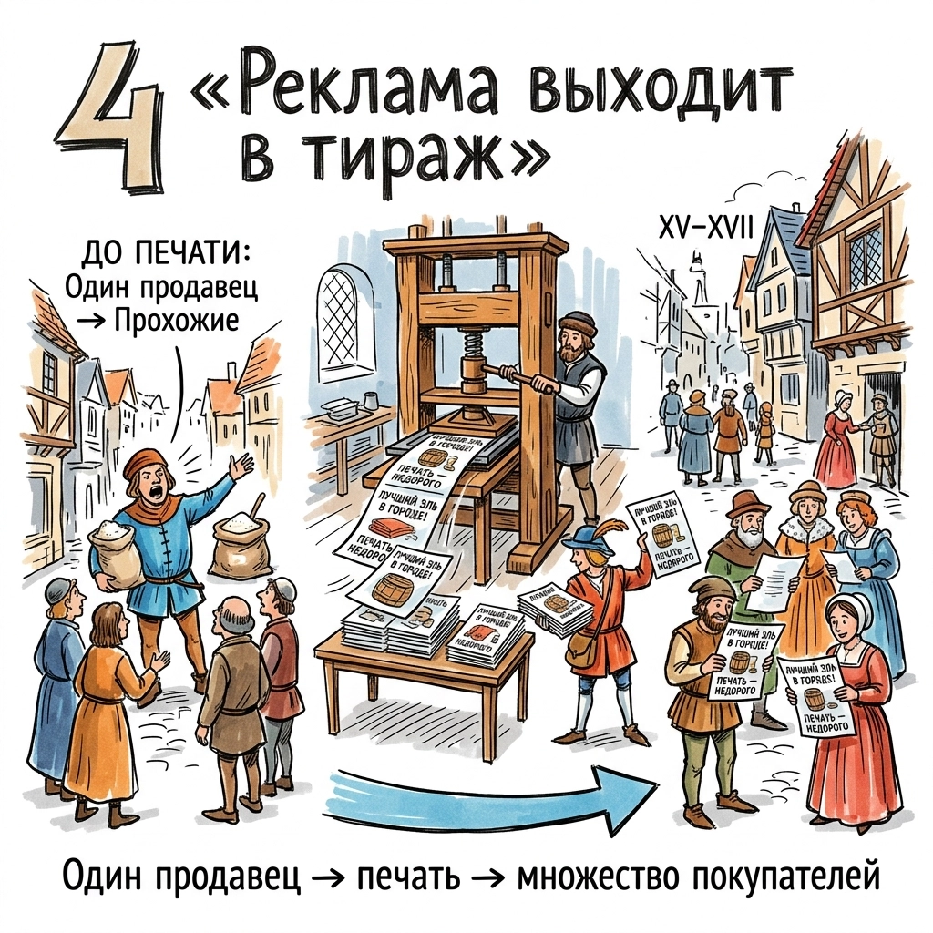 реклама выходит в тираж