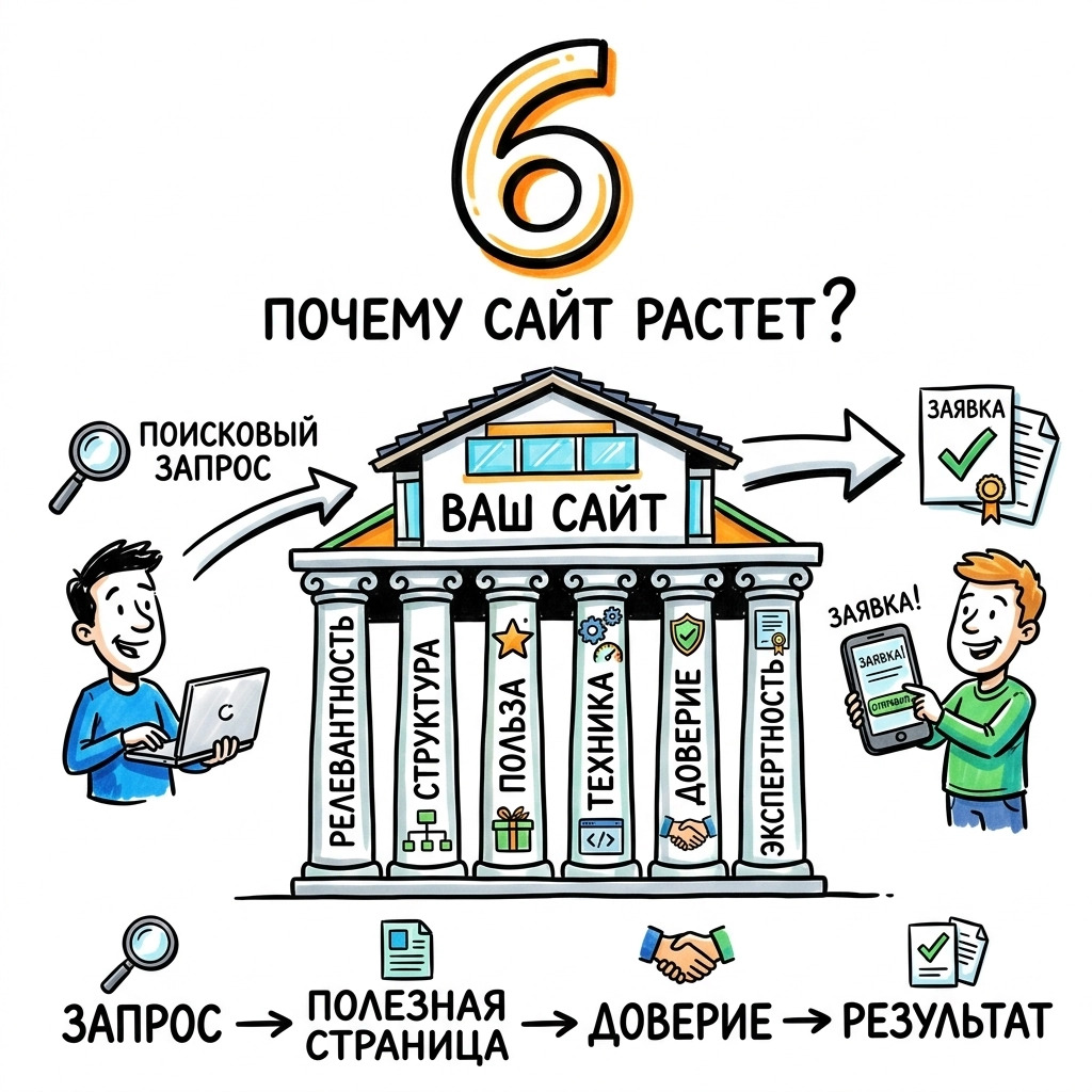 почему сайт растет?