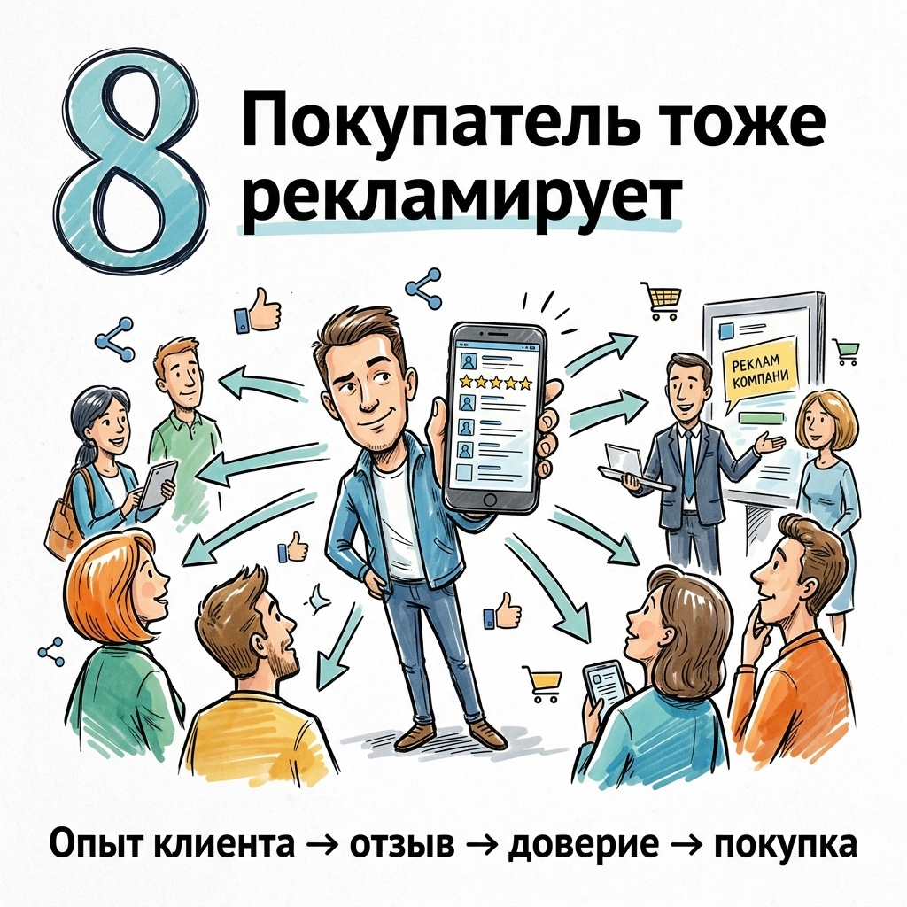 покупатель тоже рекламирует